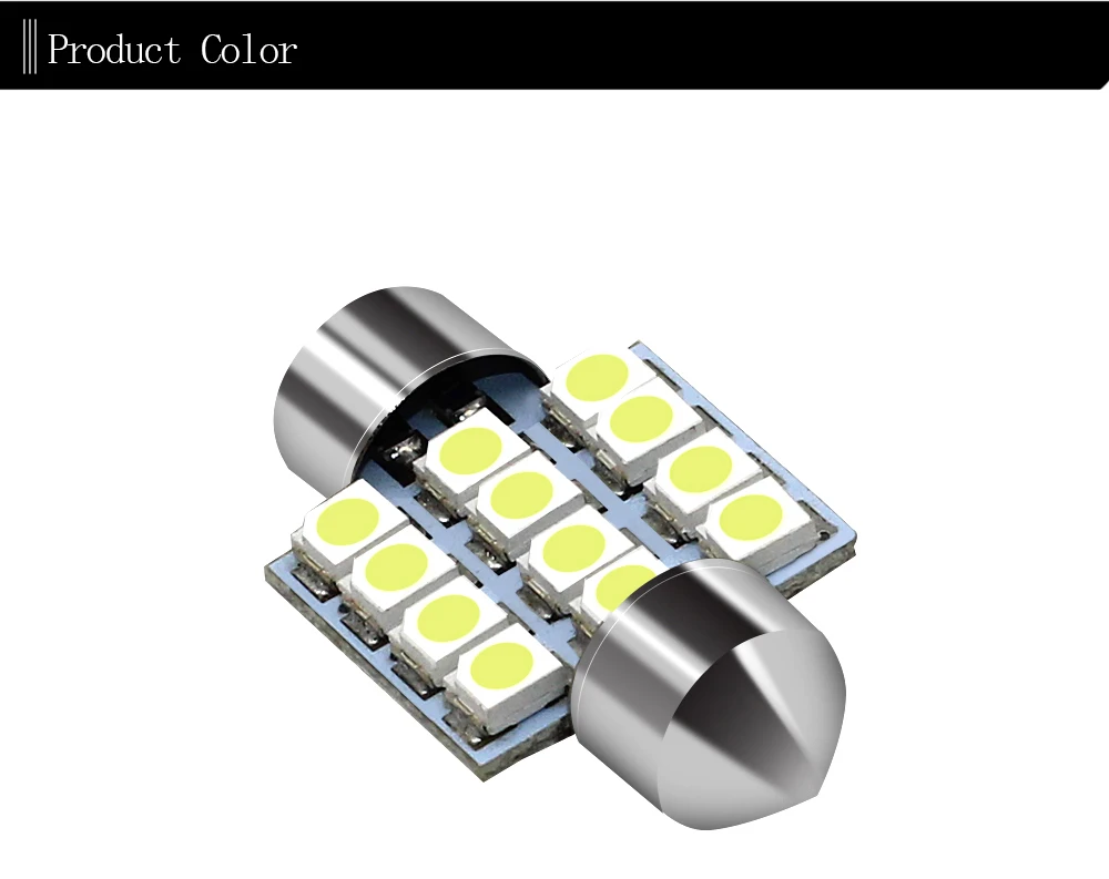 31 мм 36 мм 39 мм 41 мм гирлянда 12 SMD 24 светодиодный 3528 Светодиодный светильник C5W C10W автомобильный купольный светильник авто внутренняя карта крыша лампа для чтения DC12V белый