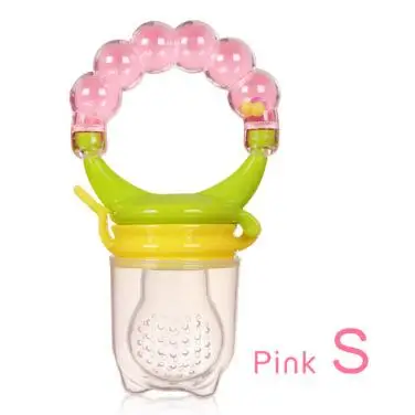 Pink S Детские Свежие пищевые питательные устройства безопасные соски для новорожденных свежие фрукты Nibbler вращающиеся мельницы жевательные фруктовые соски Мясорубка игрушки для кормления - Цвет: Pink S