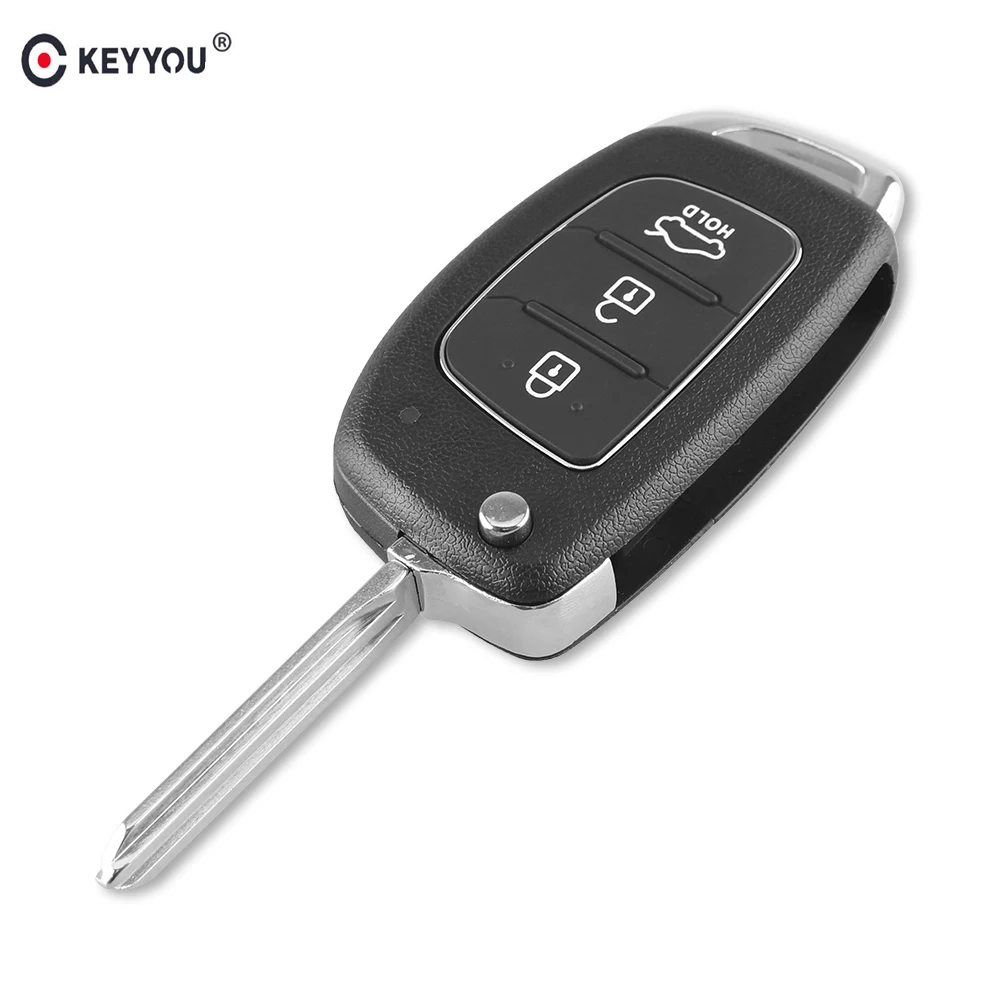 KEYYOU 10pcs/lot Remote Key Fob 3/4 Buttons Car Shell Case Flip Floding For Hyundai ELANTRA New Verna | Автомобили и мотоциклы