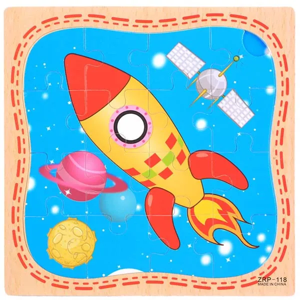 019 Монтессори игрушки развивающие деревянные игрушки для детей Раннее Обучение 3D мультфильм Головоломка Детские упражнения Математика матч обучающие средства - Цвет: 019