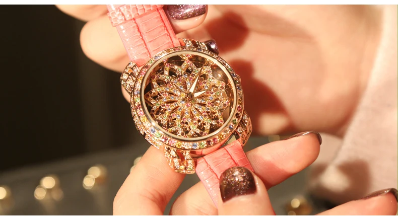 Часы женские с цветами и кристаллами F11484|montre fashion|montre watchmontre g |