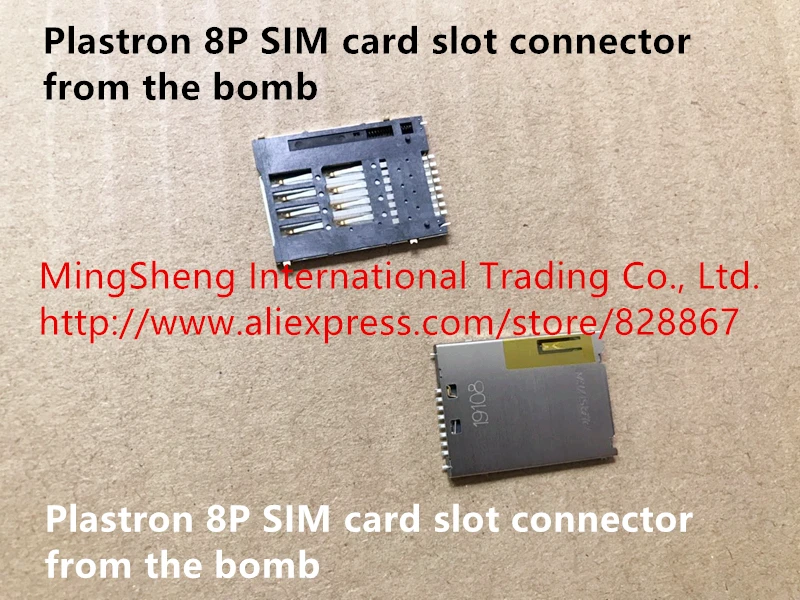 Оригинальный новый 100% импорт plastron 8P разъем для SIM карты от bomb|connector sim card|connector