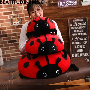 Милая имитация божьей коровки, животное, плюшевая игрушка, наполненная игрушка, подушка для дивана, детские игрушки, украшение для дома, подарок