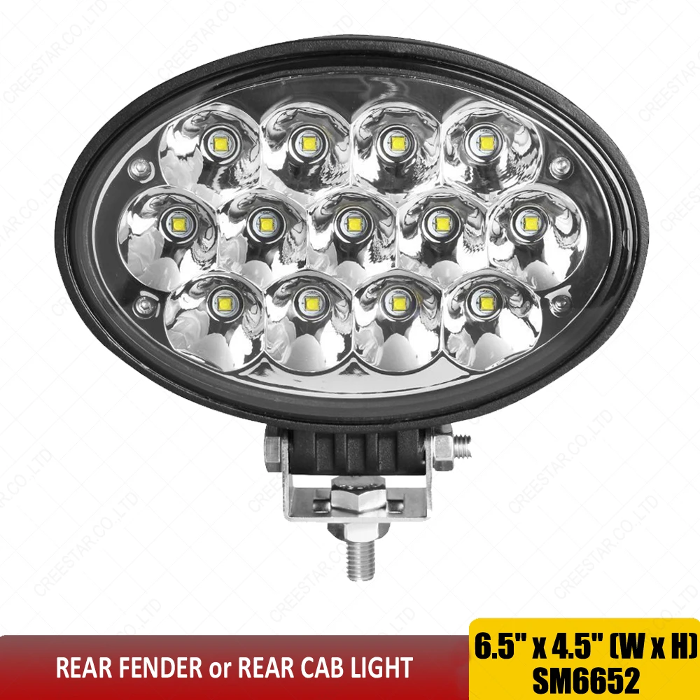 Светодиодные рабочие огни 65 Вт Овальный капот с креплением на кабину прожектора