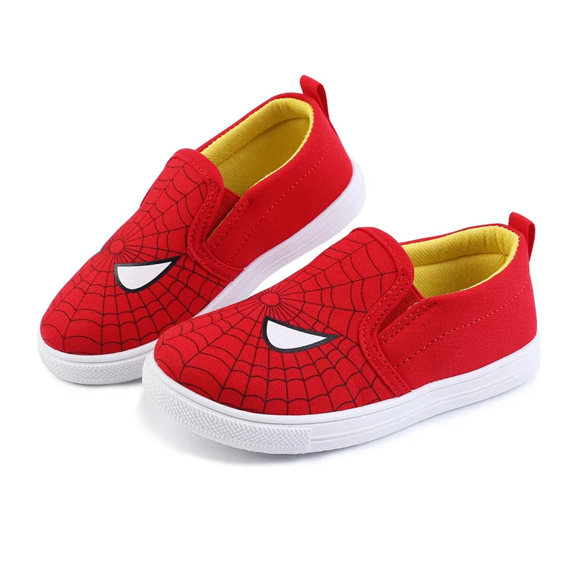 spiderman Обувь для мальчиков, детские кроссовки, детская обувь на плоской подошве, мягкая спортивная обувь для бега, Супермен, хлопковая ткань, повседневная обувь на плоской подошве, Человек-паук, новинка - Цвет: spiderman