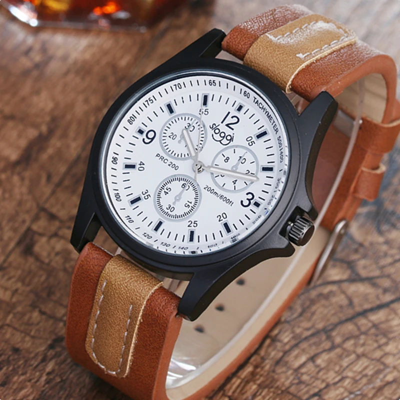 

Часы наручные мужские кварцевые, брендовые Роскошные модные повседневные деловые, со слоганом