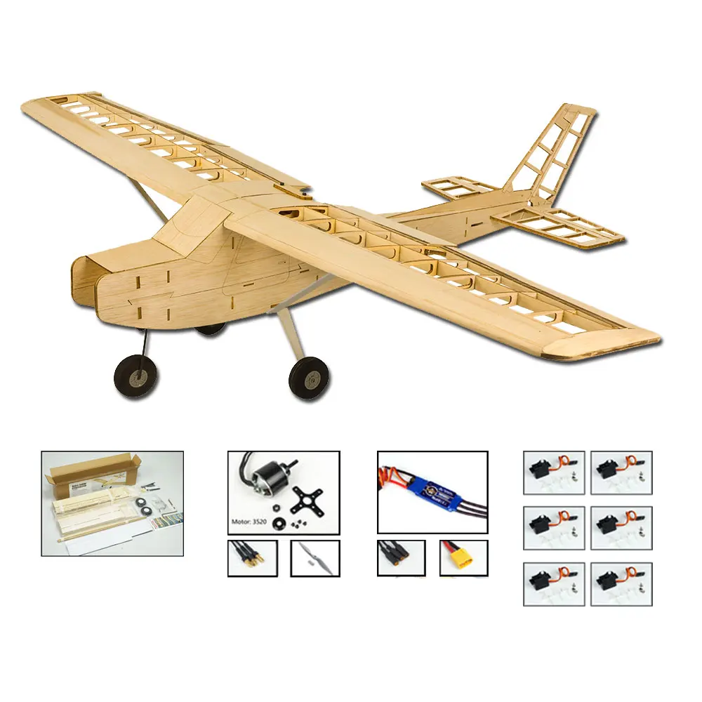 T2004 Balsawood модель самолета лазерная резка тренировочный тренажер T20 Cessna152 1200 мм 47 дюймов Balsa строительный комплект деревянная модель самолета - Цвет: T2004