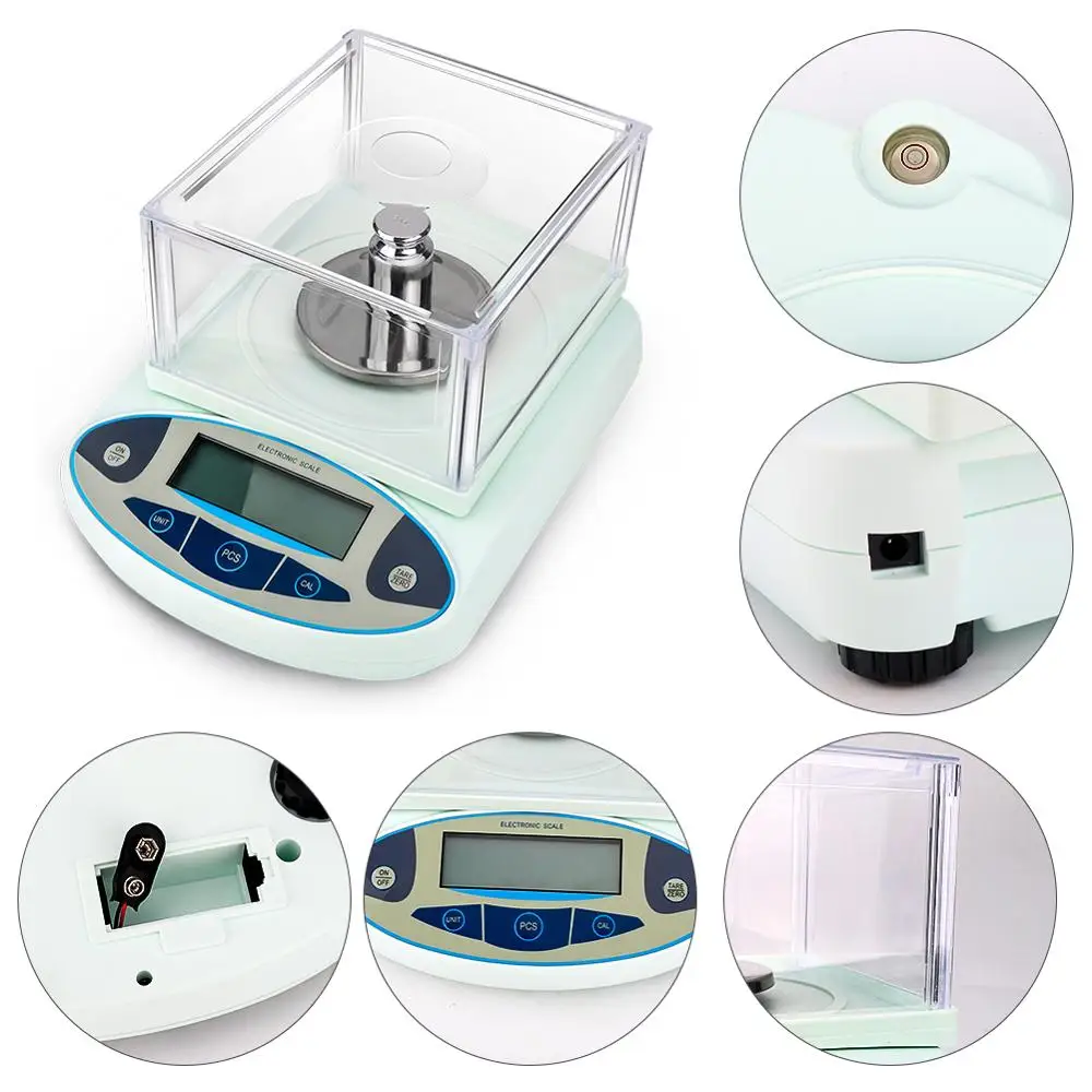 500g/0.001g Electronic Digital Scales Precision Analytical Scale Weight Balance Scientific Lab Accuracy Jewelry Kitchen Postal