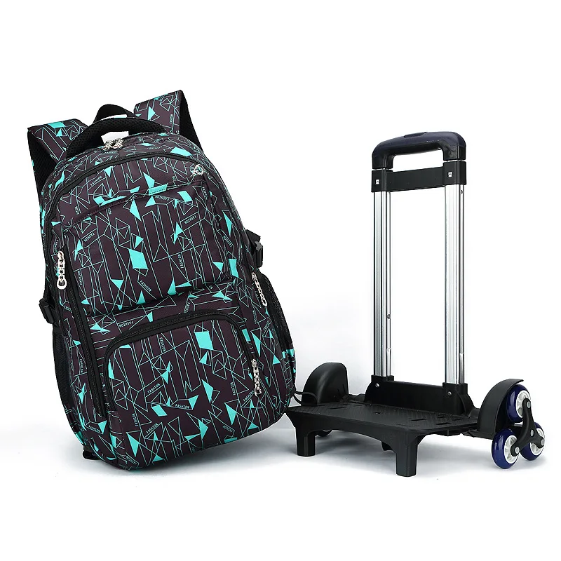 

ZHIERNA Large-capacity student trolley bag 4-9 grade boys and girls universal trolley bag six-wheel climbing stair trolley bag