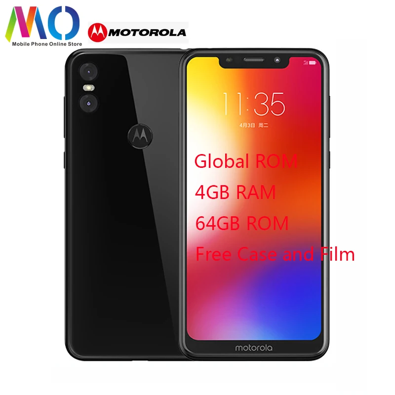 Смартфон Motorola MOTO P30 Play с глобальной прошивкой, 4G, 64G, FDD-LTE, Восьмиядерный процессор Snapdragon 625, ZUI 4,0, Android 8,1, отпечаток пальца