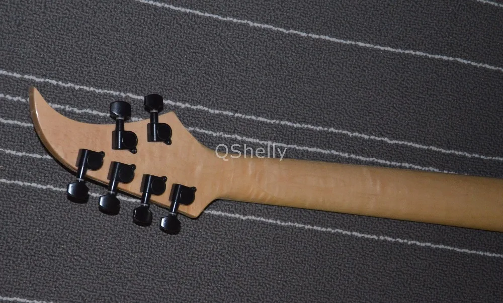 Высокое качество QShelly custom white caparsion black floyd rose horn головной убор электрогитара
