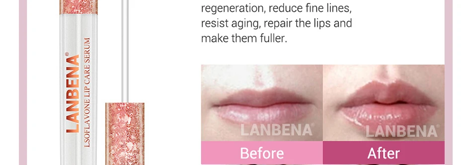LANBENA Lsoflavone Сыворотка для ухода за губами маска для губ для увеличения эластичности губ Восстанавливающая увлажняющая маска