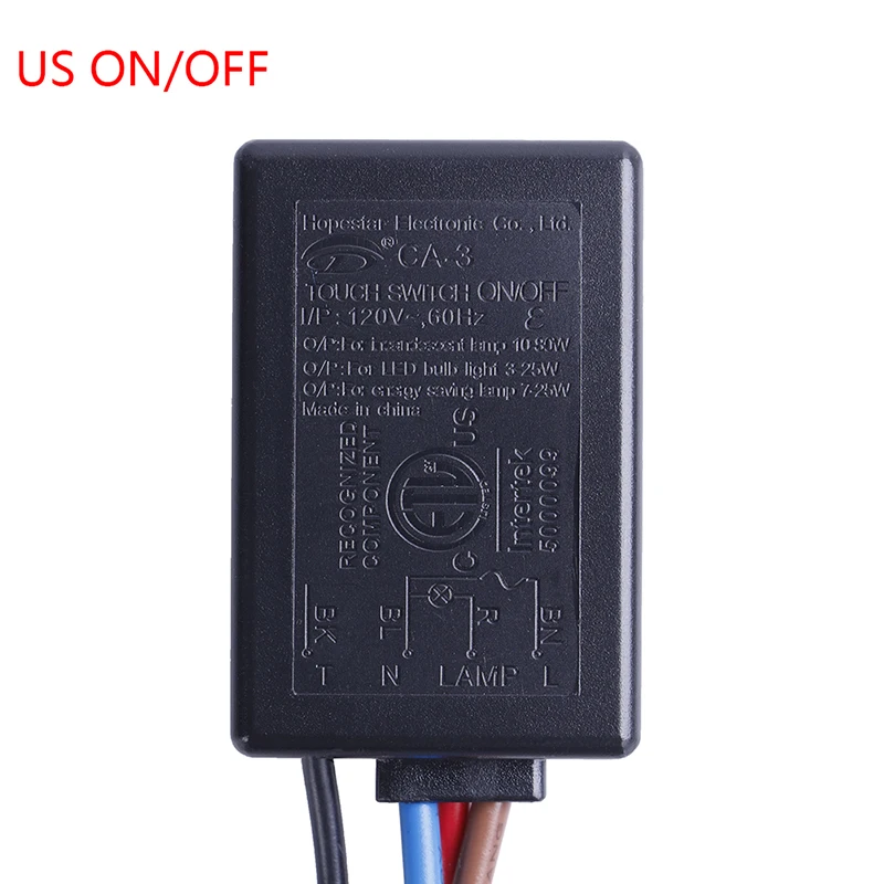 LD-600 встроенный 3-полосный сенсорный диммер 25~ 150 Вт для лампы накаливания Tungslen или 3-25 Вт Светодиодный светильник на входе 220-240 В переменного тока - Цвет: US1