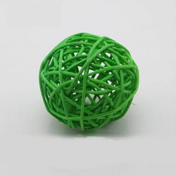 20 шт./лот 3 см красочные Ротанговые шарики DIY Sepak Мячи takraw для дня рождения, Рождества, свадьбы, украшения, вечерние товары для дома - Цвет: Dark Green