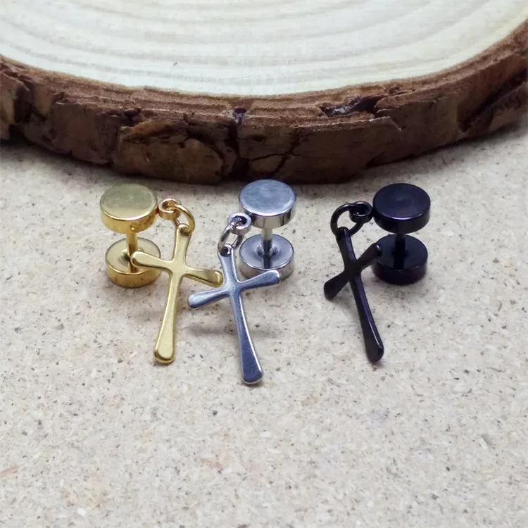 Мужские круглые серьги-гвоздики из титановой стали | Украшения и аксессуары