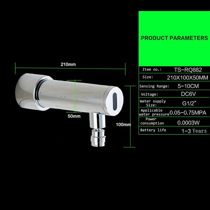 

Non-Touch None Handle Low-Arc Sensor Faucet Automatic Tap