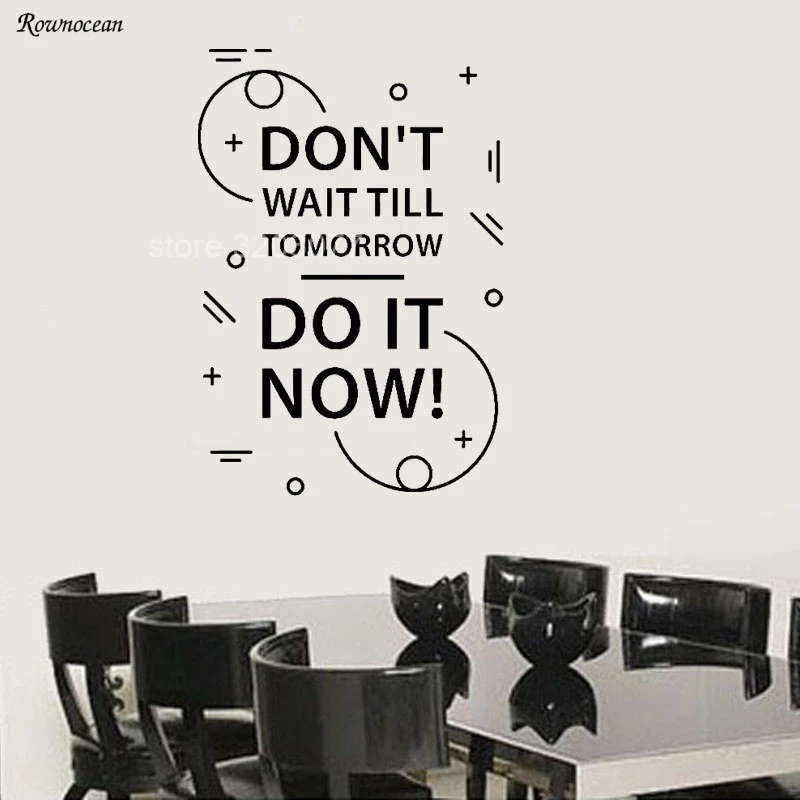Не токсичные виниловые наклейки на стену с надписью Do It Now|wall decals|wall decals quotesdecoration