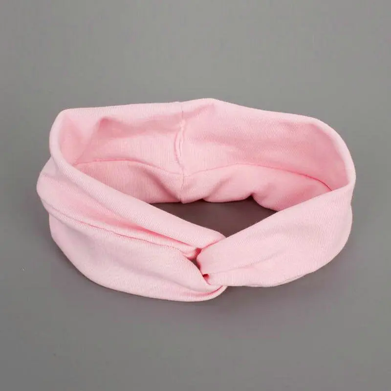 TD509 Cotton Wide Elastic Headband Leisure Turban Headbands Women Soft Headwear Variety of Wear Method Girls Hair Accessories | Детская