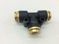 free shipping 6mm8mm10mm12mm tee hose connector nylon pipe joint pneumatic air fittingcopper fitting