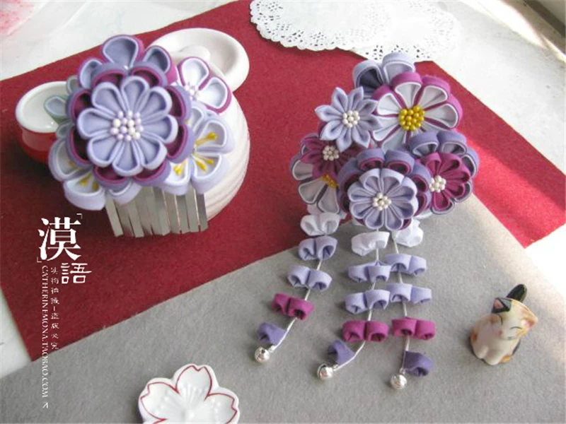 

Many Color For Choose Japanese Traditional Style Kimono Cotton Cloth Flowers Yukata Classic Hair HeadWear For Girl And Women