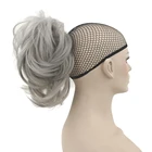 Soowee короткие вьющиеся волосы, кусок седых когтей хвостиков, синтетические волосы блонд, клипсы для наращивания волос, конский хвост