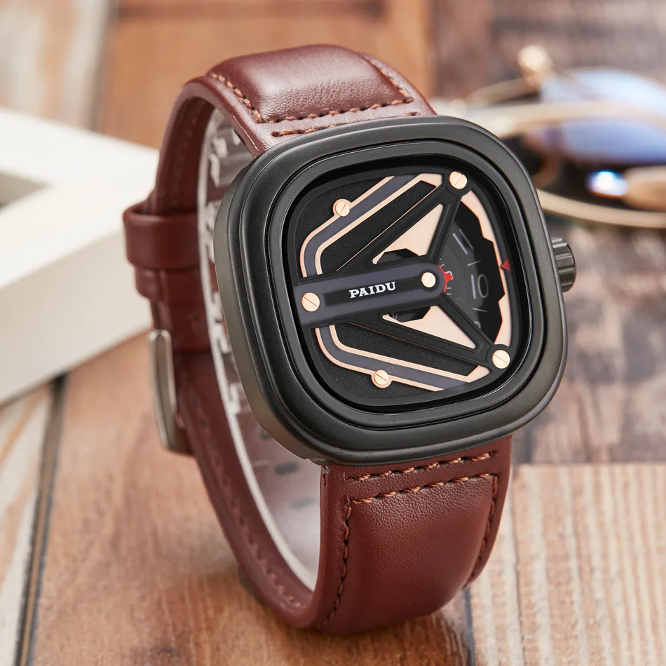 2019 модные кварцевые часы Ретро Мужские лучший бренд эксклюзивные мужские