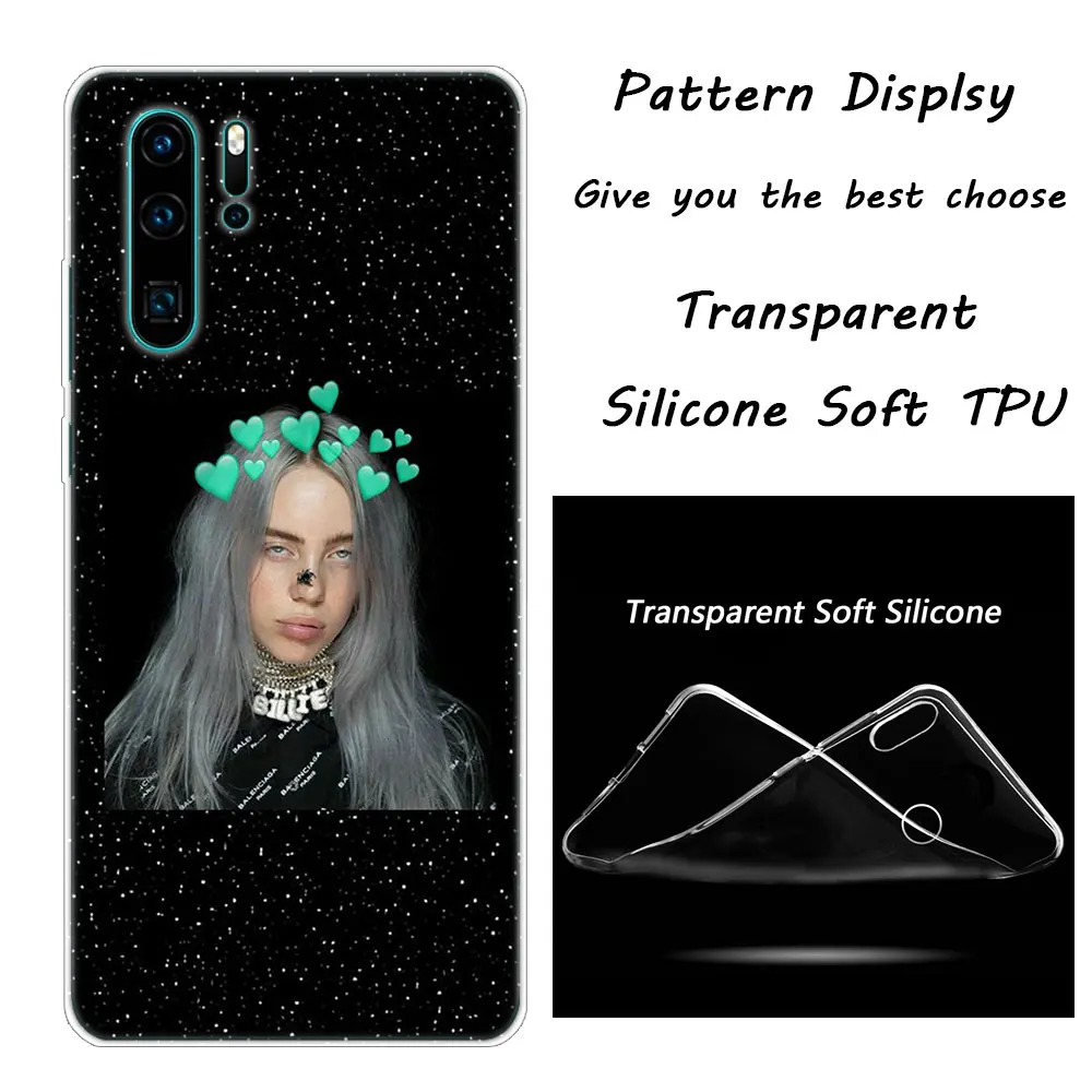 Billie Eilish Мягкий силиконовый чехол для телефона huawei P30 P20 Pro P10 P9 P8 Lite P Smart Z Plus NOVA 3 3i Модный чехол