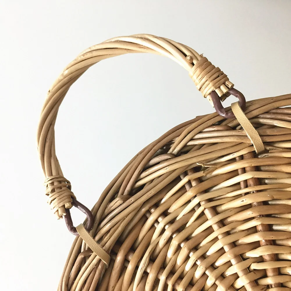 Плетеные сумки для женщин 2019 пляжные на плечо круглые плетеные сумочки из