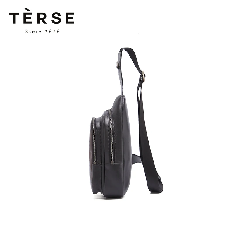 TERSE Мужская нагрудная сумка через плечо винтажная Повседневная деловая