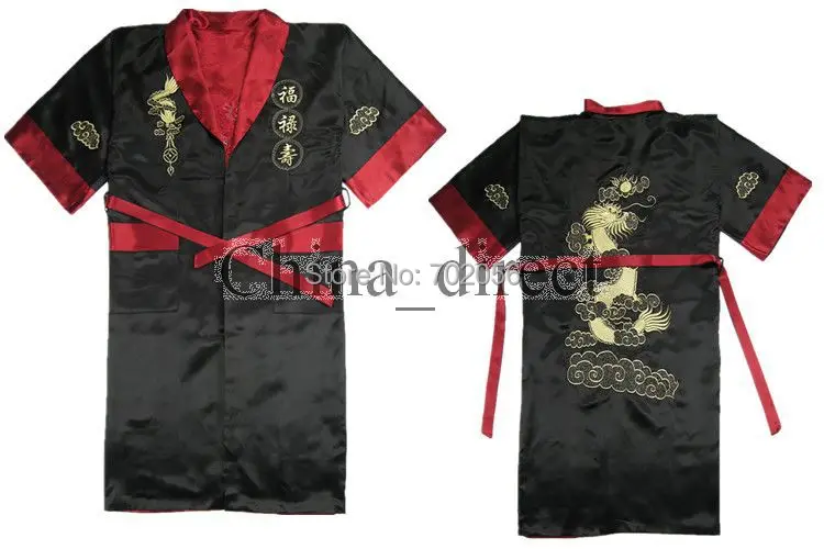 Мужское нижнее белье-кимоно пижама из искусственного шелка с китайской