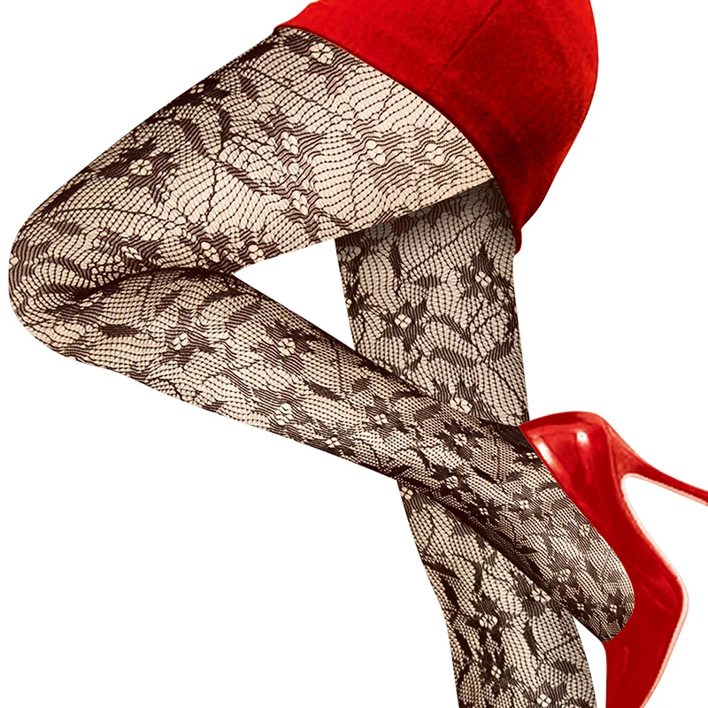 Хорошее качество 2019 Новое поступление Ажурные кружевные чулки в сеточку