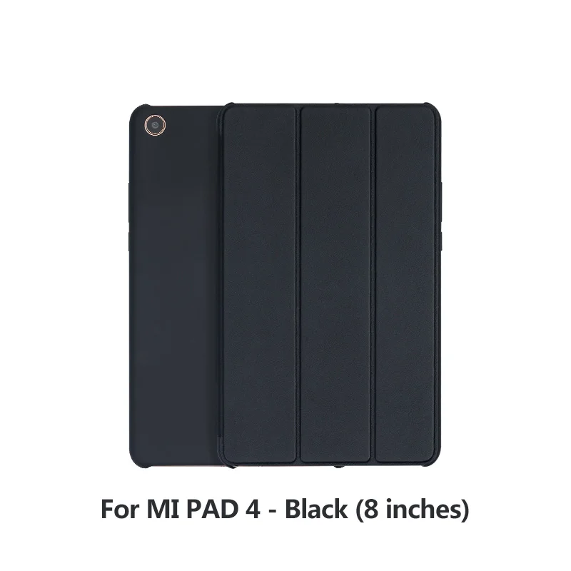 mi pad 4 black Xiaomi mi Pad 4 Plus/Pad4 смарт-чехол для планшета матовый из искусственной кожи флип-чехол mi PAD 4 полный защитный чехол - Цвет: mi pad 4 black