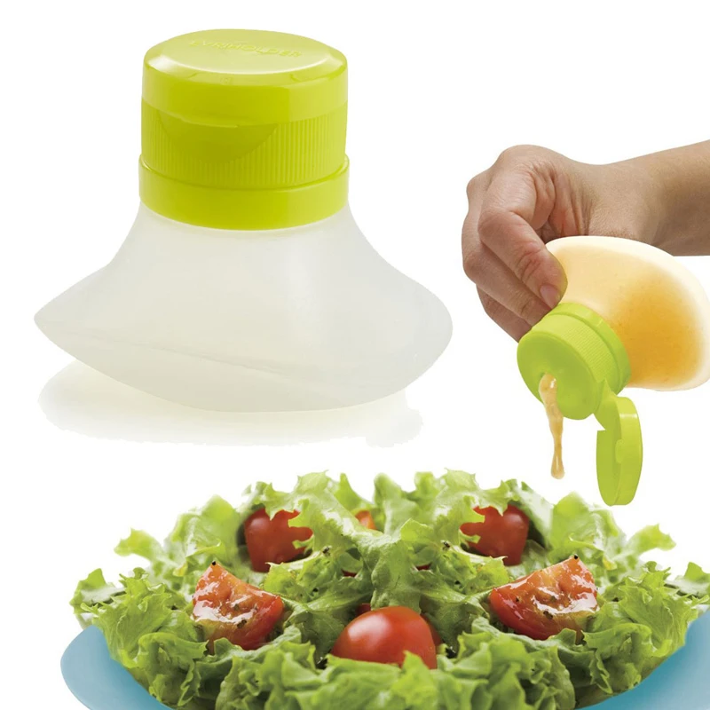 

Portable Silicone Squeeze Sauce Bottle Cream Oil Jam Ketchup Salad Bottle Condiment Bottles Cake Decoration Tools