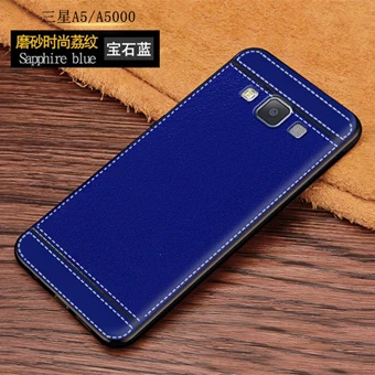 Синий Чехол для samsung galaxy A5 Duos A5000 SM-A5000 Funda 5," мягкий черный силиконовый чехол для samsung galaxy A5 A500 F SM-A500F чехлы - Цвет: Синий