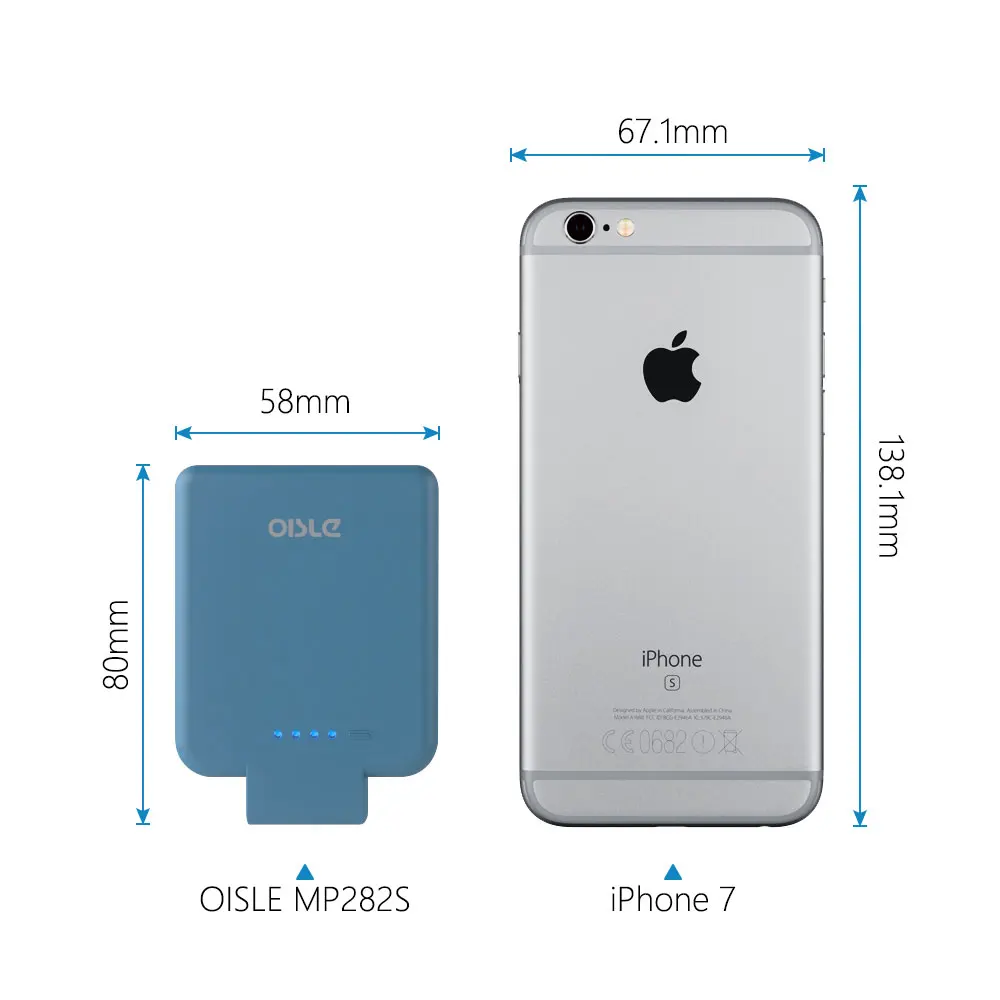 2800 mAh высокой Скорость Портативный Зарядное устройство для iPhone 7 6 6s 8 плюс Мощность Bank ультра тонкий зарядный чехол внешнего резервного Батарея случае