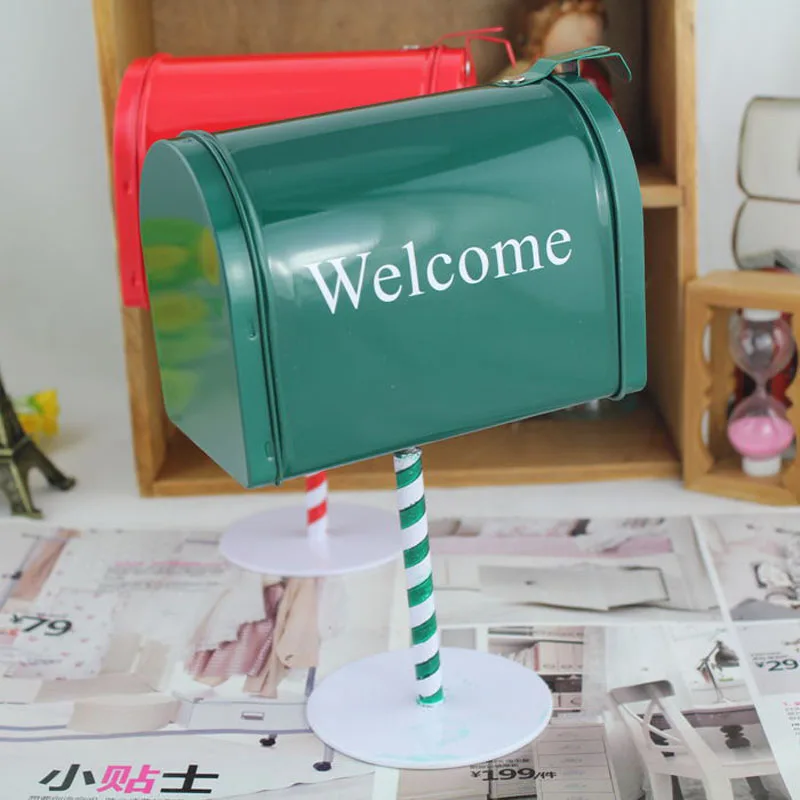 DIY ремесла фото реквизит/украшение дома почтовый ящик с подставкой/хранения для письма коробка/поздравление/Почтовая открытка