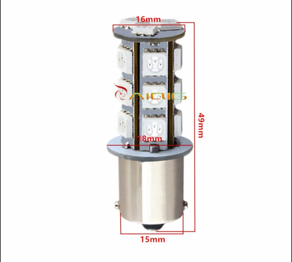 1156 BA15S 18 SMD 5050 красный белый желтый светодиодные автомобильные лампы p21w R5W