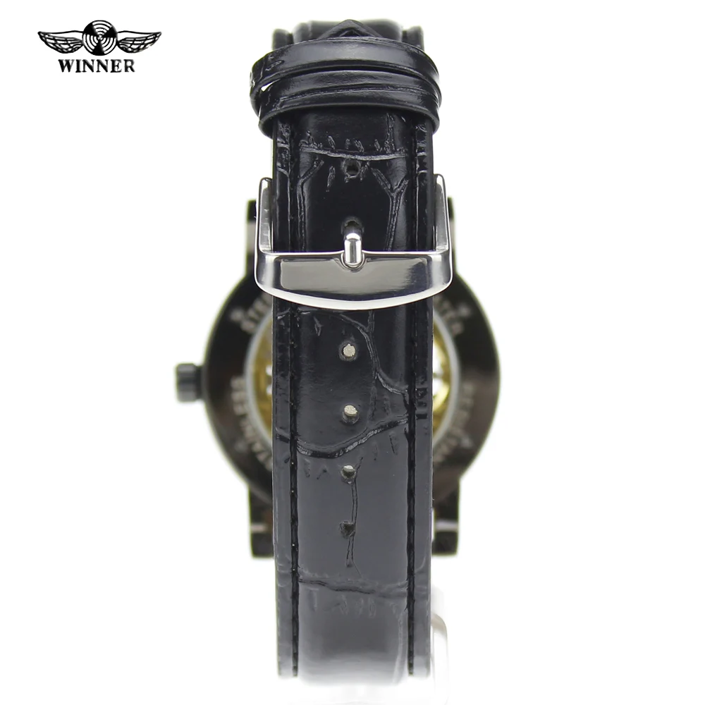 ПОБЕДИТЕЛЬ Ретро Полые Механические Часы 201 Греческий Цифрами Циферблат Мужчины