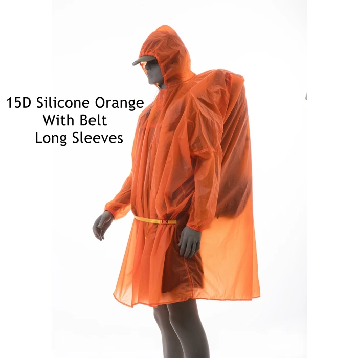 15D Orange long 3F Ul одиночный человек Сверхлегкий походный Велоспорт плащ открытый тент Кемпинг Мини брезент солнечные укрытия 15D силикон 210T тафта - Цвет: 15D Orange long