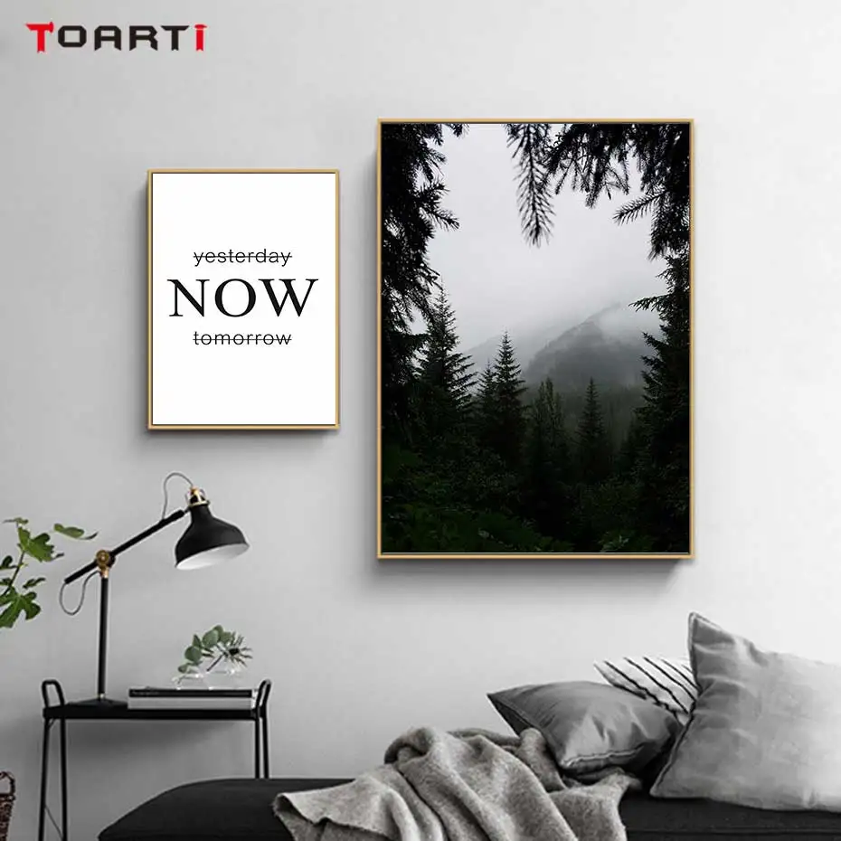 Скандинавский постер современная настенная Картина на холсте картины гор стене