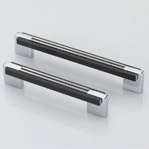 

128mm modern fashion black rosin kichen cabinet handle chrome silver dresser pull 5" drawer cupbord wardrobe furniture handle
