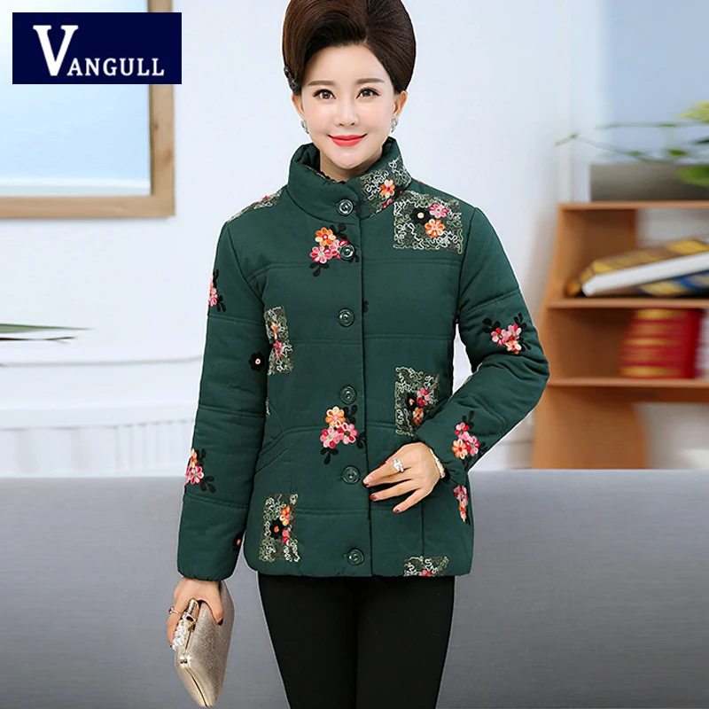 Женское однобортное пальто VANGULL теплая парка с длинным рукавом из овечьей шерсти