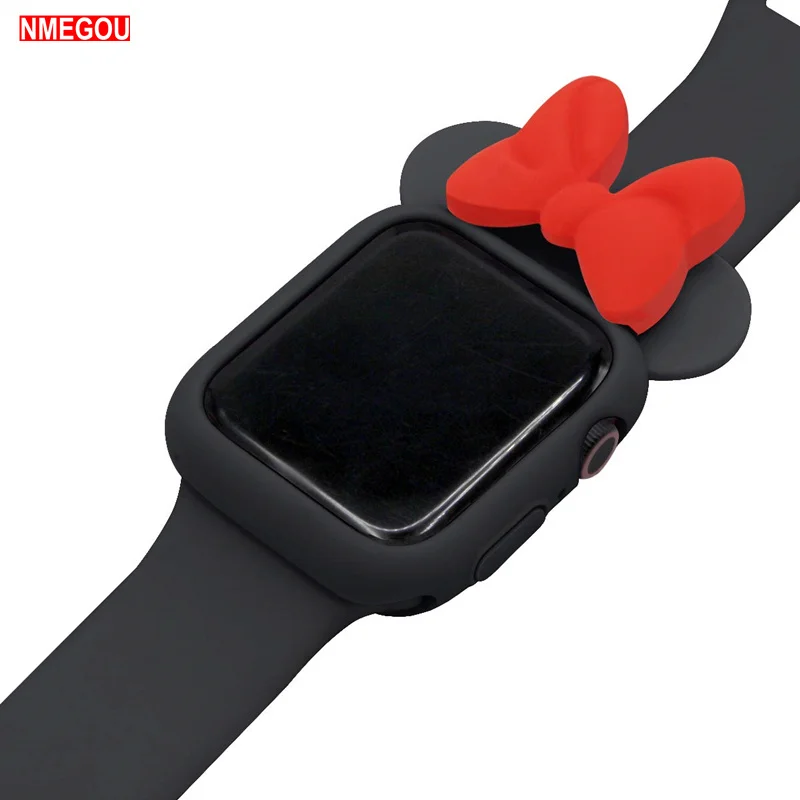Для Apple Watch Series 1 2 3 4 Mouse Женский мягкий силиконовый защитный чехол с Минни Маус для