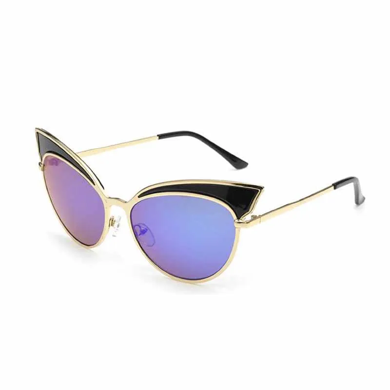 Bamona Новинка 2016 года летняя одежда модные Винтаж Металл женский Cateyes очки Gafas