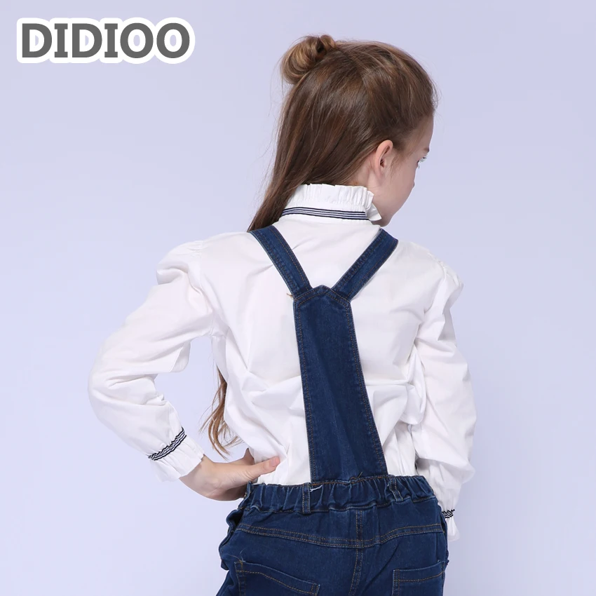 Baby Kids Shirts For Girls Clothes Cotton Bow White Blouses School Uniforms Brand Teenage Children Tops Toddlers | Мать и ребенок