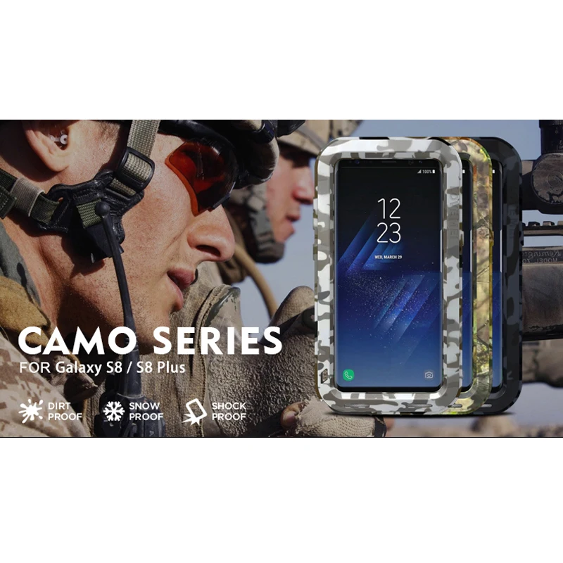 LOVEMEI камуфляж серии металлический чехол для samsung Galaxy S8 Plus Броня Противоударный