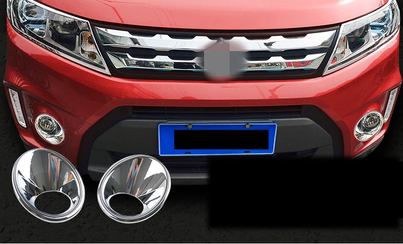 Для Suzuki Vitara 2016 2018 2 шт. хромированная ABS передняя противотуманная фара рамка