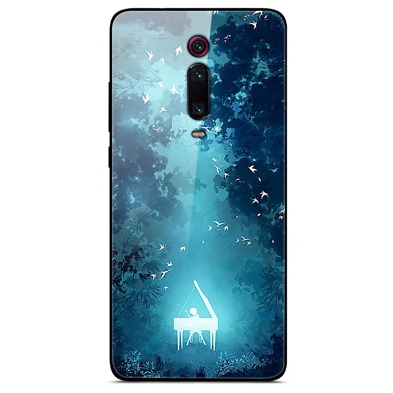 17 Для Xiaomi mi 9T Red mi K20 Pro Чехол закаленное Стекло Чехол Жесткий для задней панели чехол для телефона для Xiao mi Red mi K20 Pro mi 9T Pro ТПУ бампер чехол s - Цвет: 17