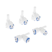 5pcs 3 way water filter quick fittings 14 stem 14 od hose pipe quick fitting connector for reverse osmosis aquarium system