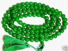 Тибетский ювелирные изделия ручной работы 108 зеленый камень бисера тибетская